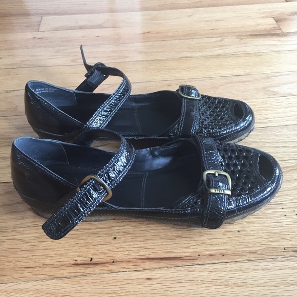 Frye Emma Patent Leather Ankle Strap Sandal sz9 - Picture 5 of 8